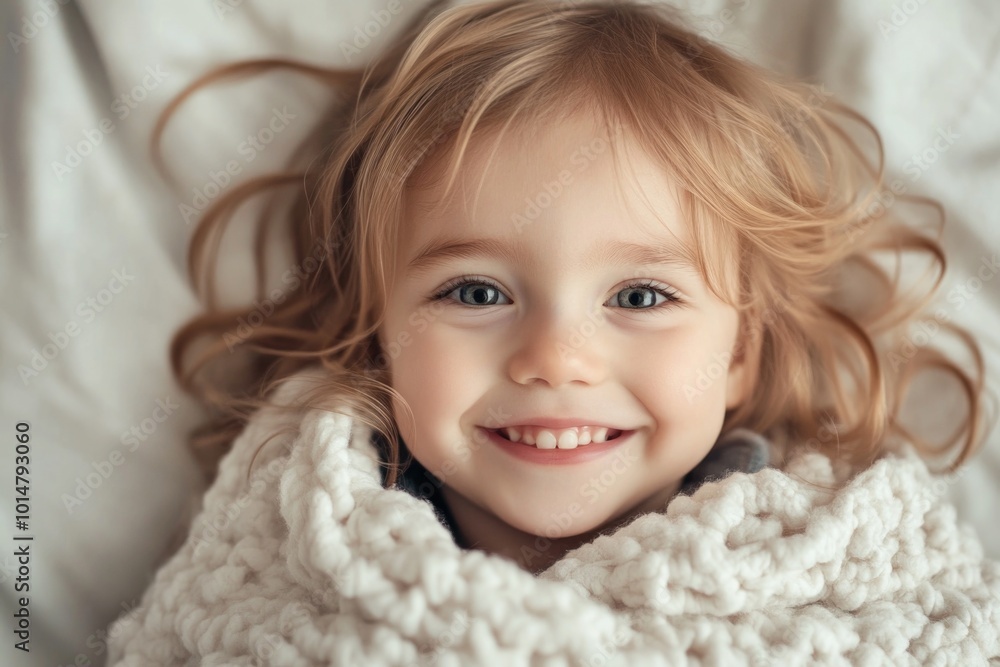 A small child snugly wrapped in a cozy blanket, perfect for illustrations and designs about family, childhood, or warmth A small child snugly wrapped in a cozy blanket, perfect for illustrations and designs about family, childhood, or warmth