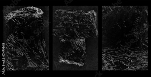 Vector texture of plastic film on dark background