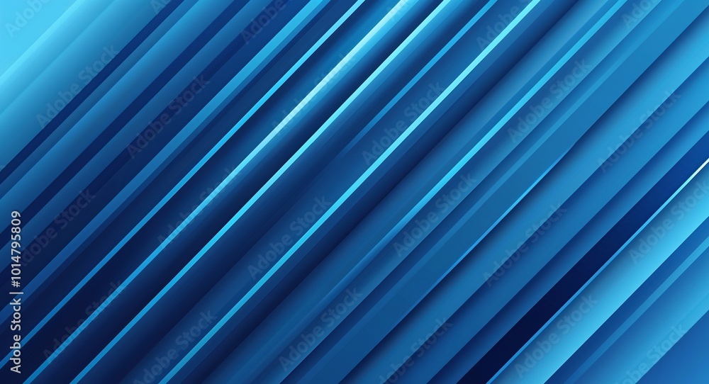 Fototapeta premium Blue gradient lines creating a sleek abstract geometric pattern