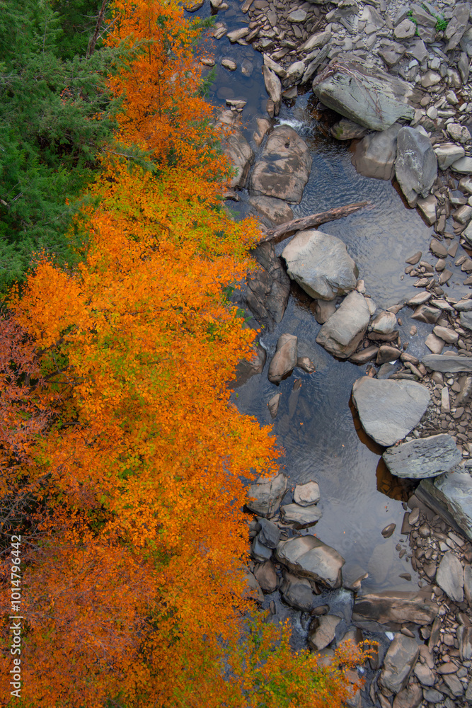 Fototapeta premium Magnificent autumn landscapes in the Canadian countryside in the province of Quebec