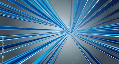 Wallpaper Mural Dynamic blue lines forming a sleek geometric pattern on an abstract background Torontodigital.ca