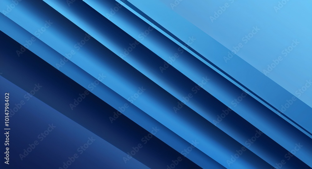Fototapeta premium Modern geometric lines forming a sleek blue abstract background