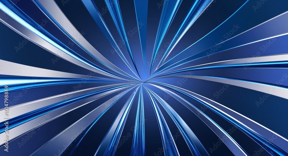 Obraz premium Shiny blue gradient lines forming a modern abstract design