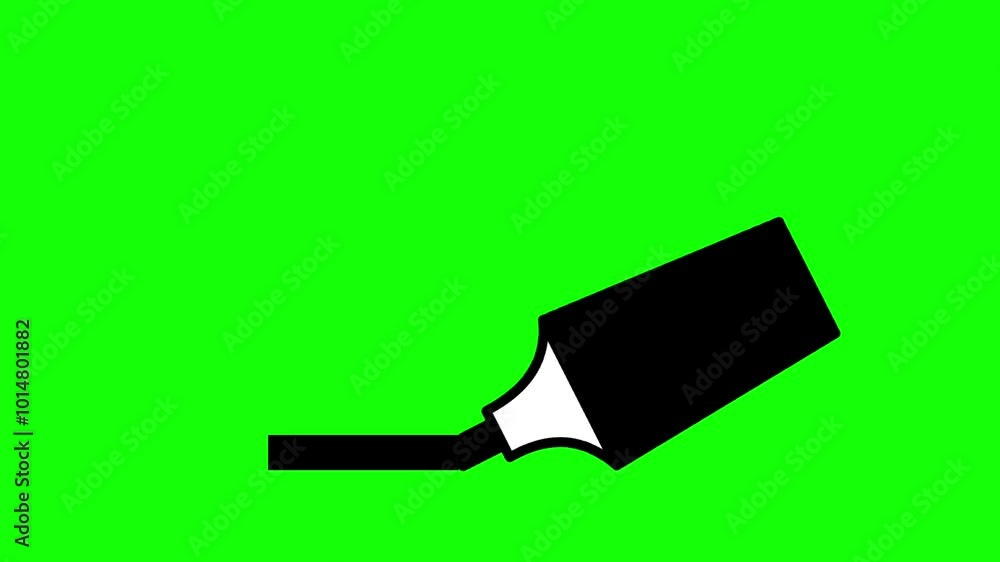 Looping animation of a pen marker, symbolizing highlighting, drawing, or creative sketching activities Looping animation of a pen marker, symbolizing highlighting, drawing, or creative sketching activities