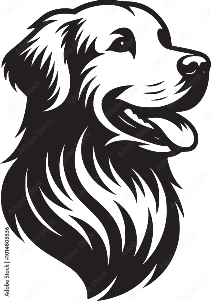 Obraz premium Golden Retriever Dog Stylized Vector