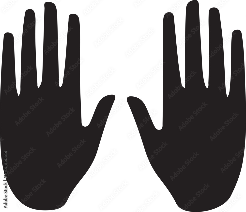 Obraz premium Hands Silhouette Vector