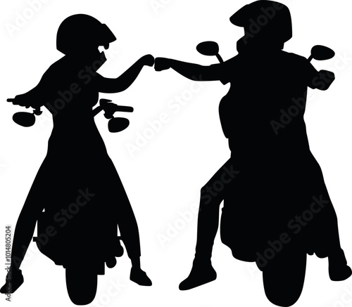 Couple Biker Cricut and Silhouette SVG file