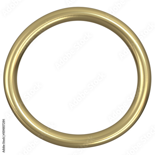 Simple golden 3D Twist Ring