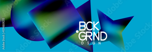 Fluid color geometric shapes abstract background. Vector Illustration For Wallpaper, Banner, Background, Card, Book Illustration, landing page