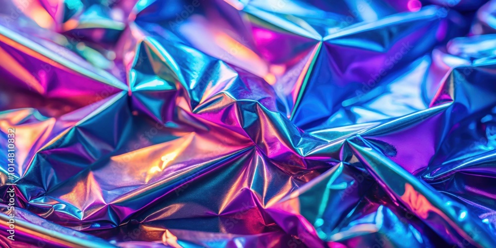 Abstract holographic iridescent foil with neon purple, blue, and pink colors, holographic, iridescent, foil, abstract, glitter Abstract holographic iridescent foil with neon purple, blue, and pink colors, holographic, iridescent, foil, abstract, glitter