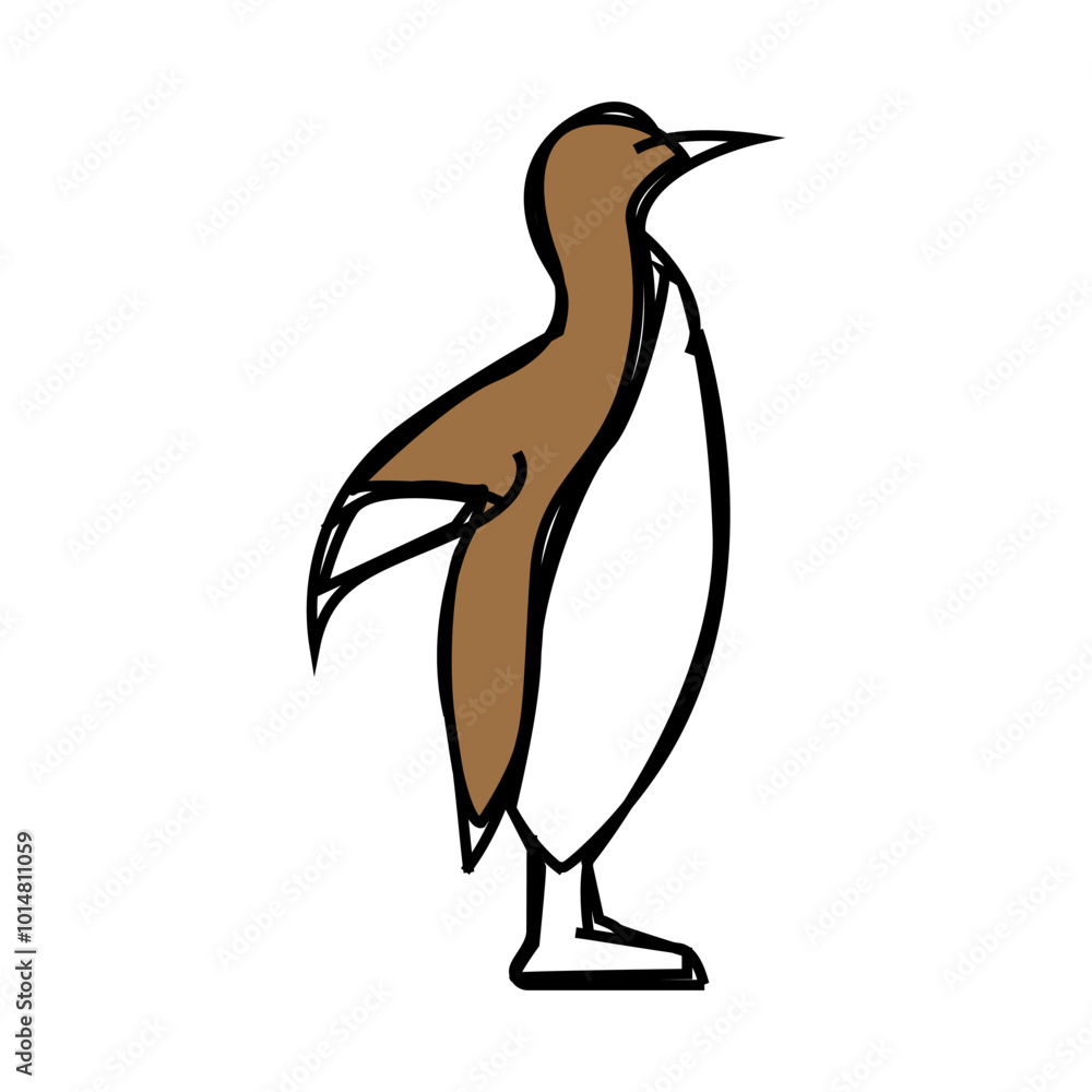 Obraz premium penguin bird line icon vector. penguin bird sign. isolated symbol illustration