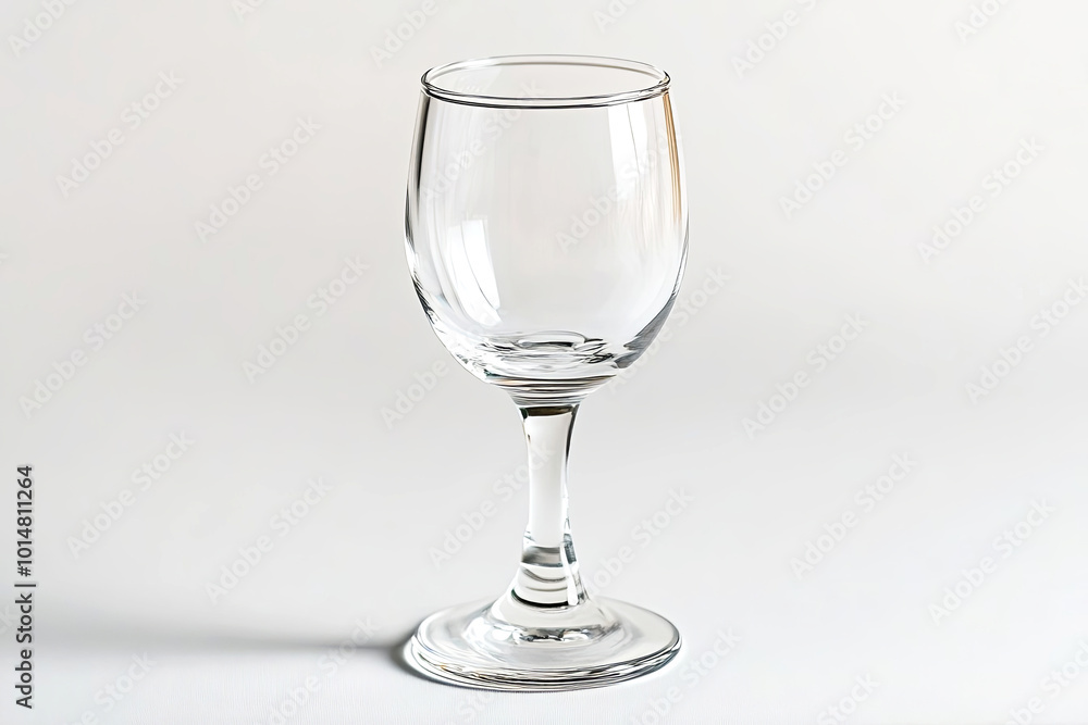 Crystal clarity captured in a simple yet elegant wine glass isolated against a white backdrop. Crystal clarity captured in a simple yet elegant wine glass isolated against a white backdrop.
