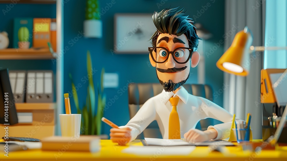 Simple office environment indoor work Simple office environment indoor work
