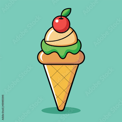 ice cream vector illustration.