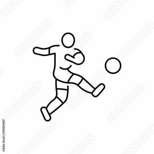 football player icon sign vector