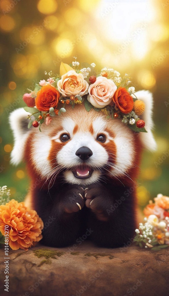niedlicher roter Pandabär niedlicher roter Pandabär