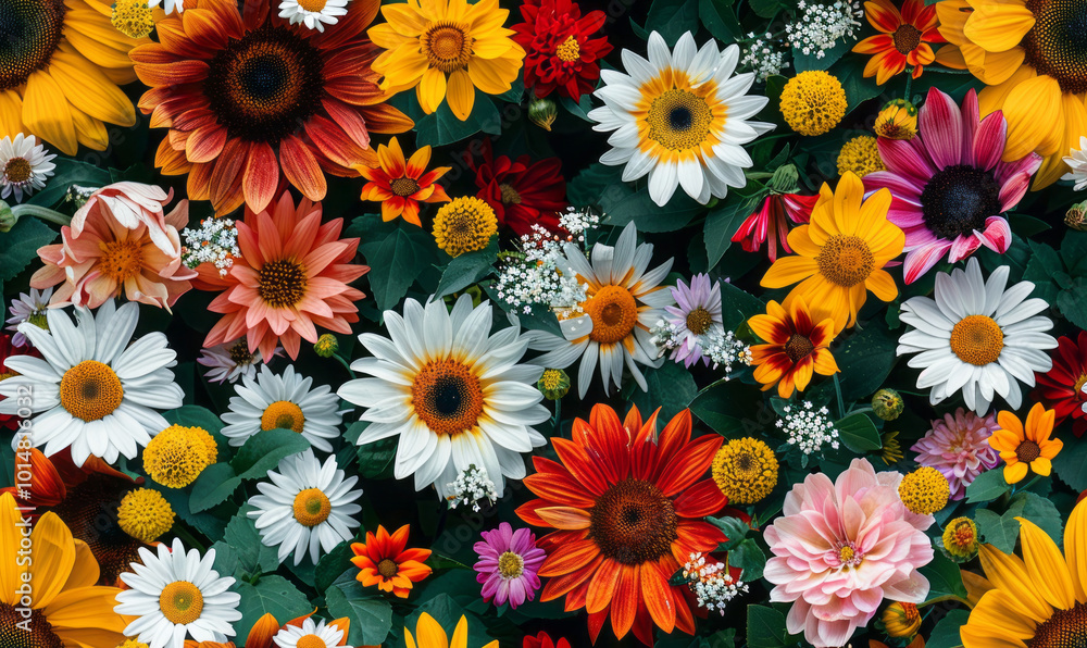 Fototapeta premium Retro style floral texture art background