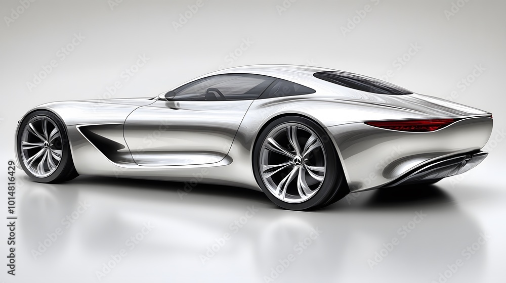Fototapeta premium Car logo with an innovative, futuristic design featuring streamlined shapes and sleek curves