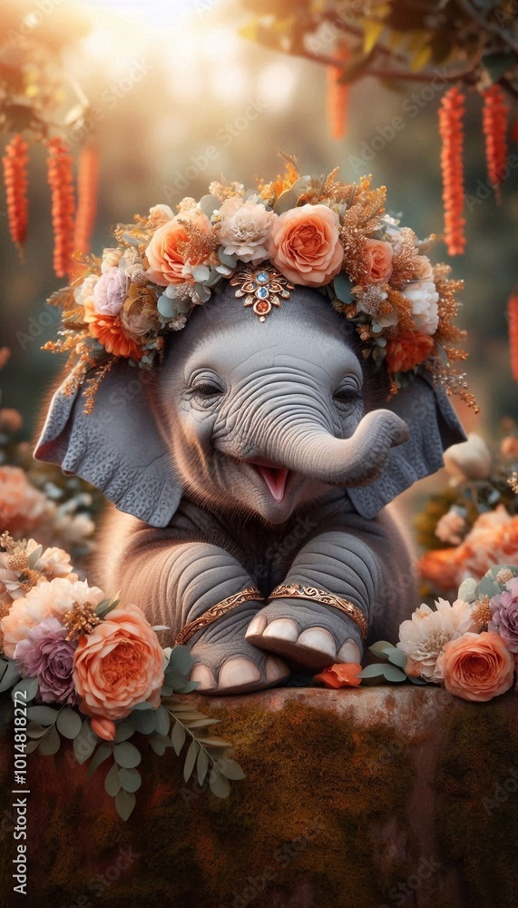 niedliches Elefantenbaby niedliches Elefantenbaby