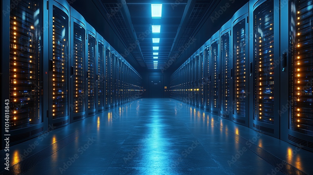 Digital Archive Illustration | Server Room Interior Design Digital Archive Illustration | Server Room Interior Design