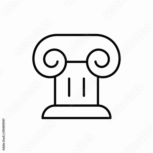 antique column icon sign vector