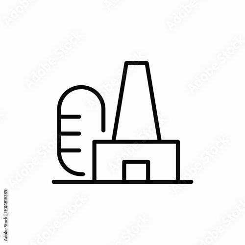 factory building icon sign vector