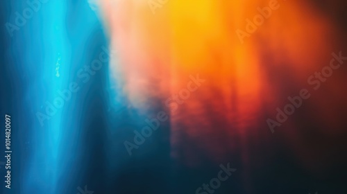 A blurred gradient background with blue, orange and yellow colors