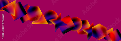 Fluid color geometric shapes abstract background. Vector Illustration For Wallpaper, Banner, Background, Card, Book Illustration, landing page