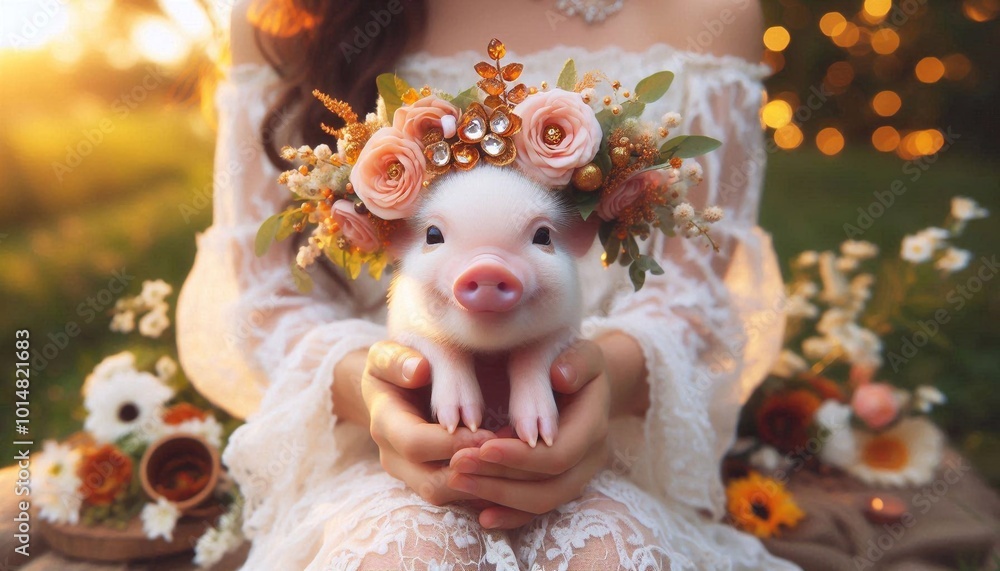 Fototapeta premium niedliches Ferkel