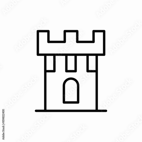 castle warehouse icon sign vector