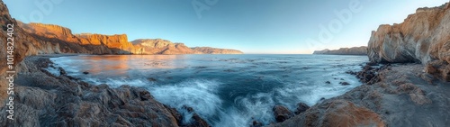 coastal landscape with rugged cliffs overlooking the ocean