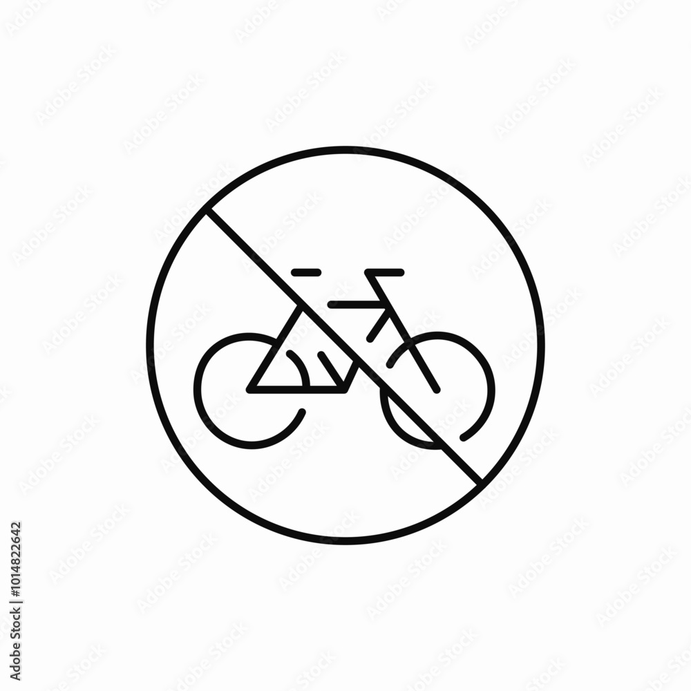 prohibited bike icon sign vector prohibited bike icon sign vector