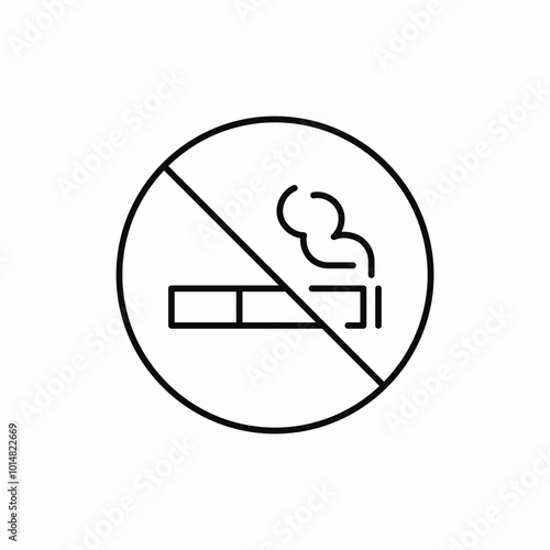 prohibited cigarette icon sign vector