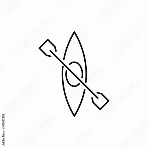 rowing kayak icon sign vector