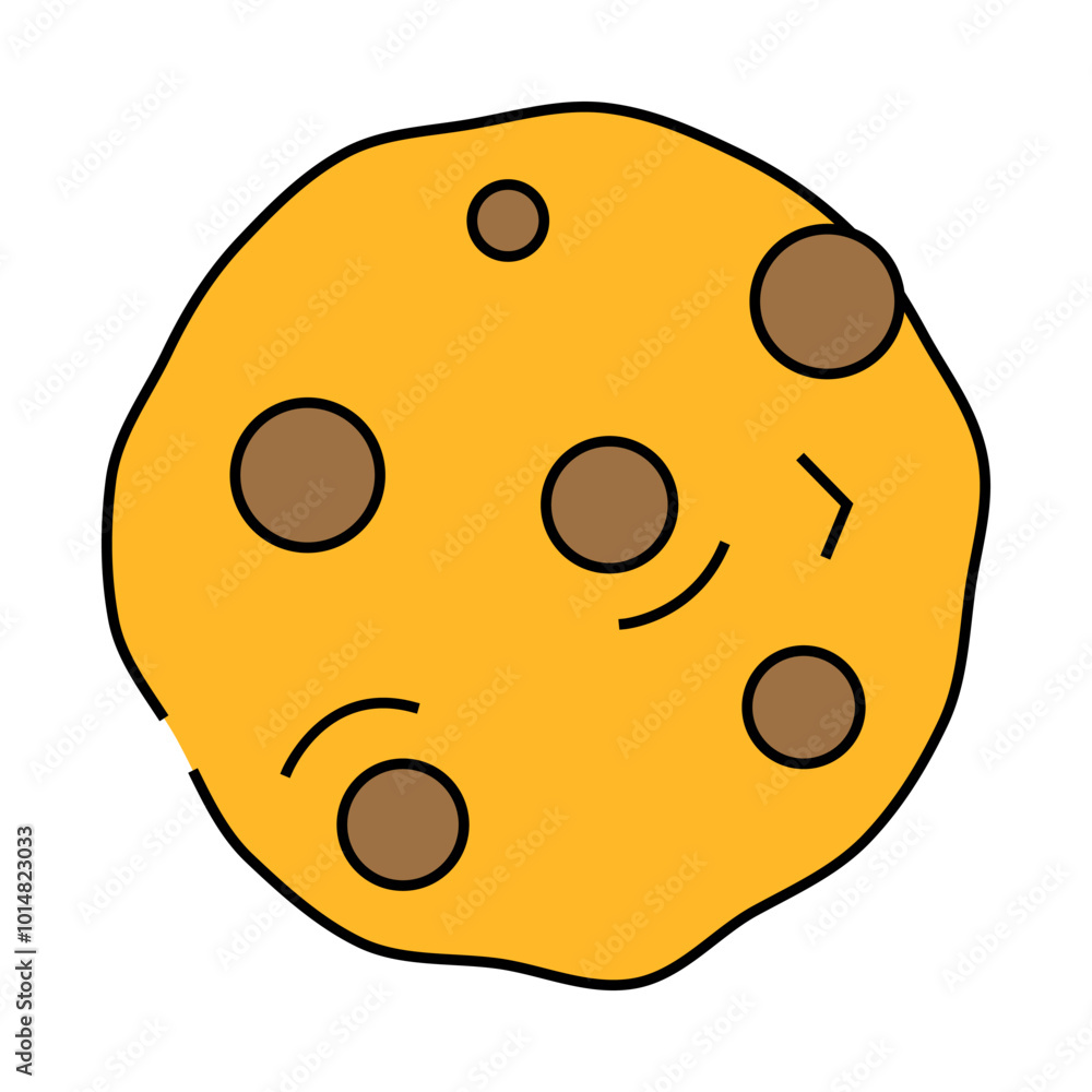 Obraz premium cookie pastry food line icon vector. cookie pastry food sign. isolated symbol illustration