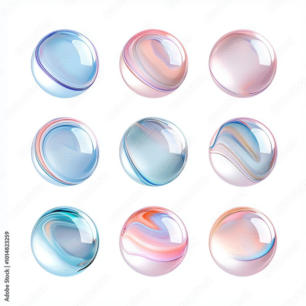 Design abstract patterns with shining glass marbles Design abstract patterns with shining glass marbles