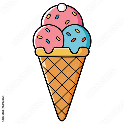 ice cream vector illustration.