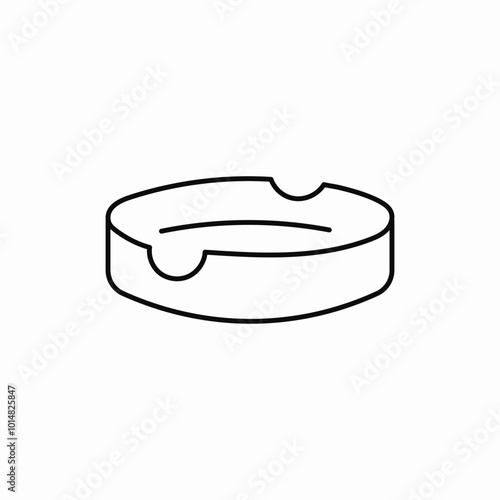 ashtray for cigarette icon sign vector