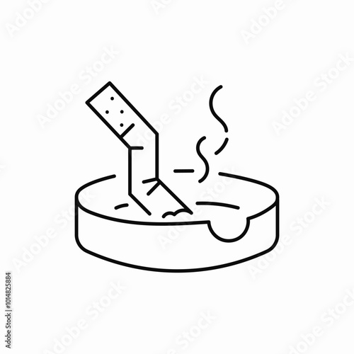 cigarette and ashtray icon sign vector