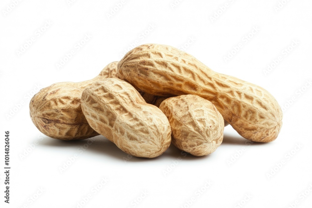 peanut (ground nut) isolated on white - generative ai peanut (ground nut) isolated on white - generative ai