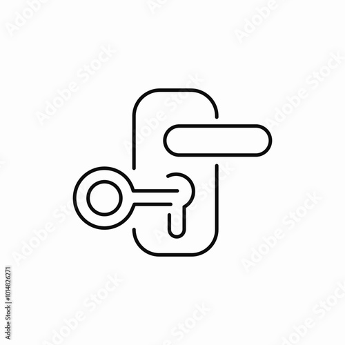 lockey key icon sign vector