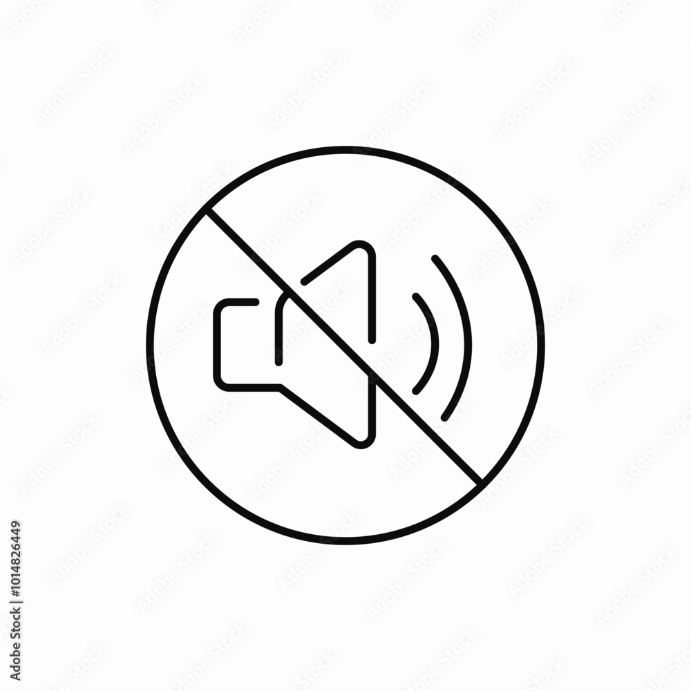 prohibited sound icon sign vector prohibited sound icon sign vector