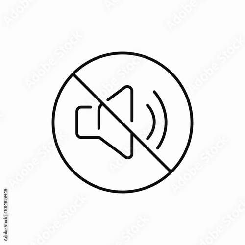 prohibited sound icon sign vector