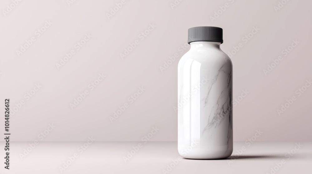 Plastic Sport Bottle Mockup in Front View Plastic Sport Bottle Mockup in Front View