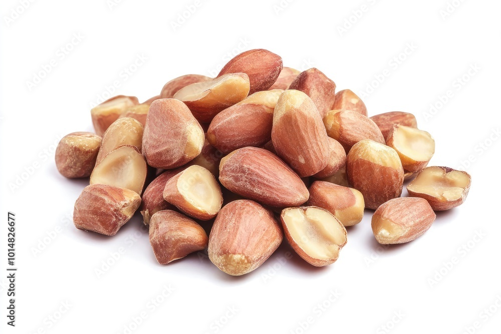 peanut (ground nut) isolated on white - generative ai peanut (ground nut) isolated on white - generative ai