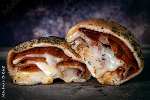Melting Cheese Pepperoni Pizza Calzone Roll