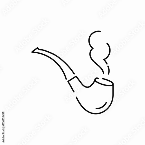 smoking pipe icon sign vector