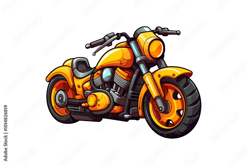 Motorcycle with chrome accents and a black seat. Suitable for showing off vintage motorcycles and motorbike themed designs. Generative AI Motorcycle with chrome accents and a black seat. Suitable for showing off vintage motorcycles and motorbike themed designs. Generative AI