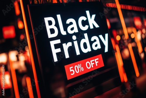 Black Friday Sale Banner: A bold, vibrant banner with large text reading 