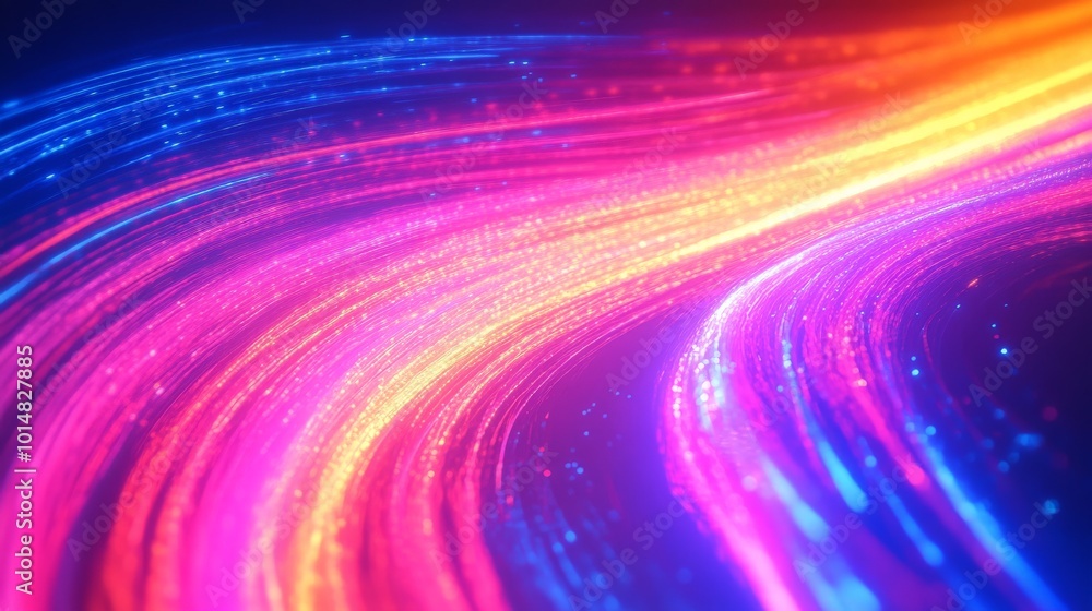 Dazzling Cosmic Waves of Vibrant Hues and Radiant Energy Dazzling Cosmic Waves of Vibrant Hues and Radiant Energy